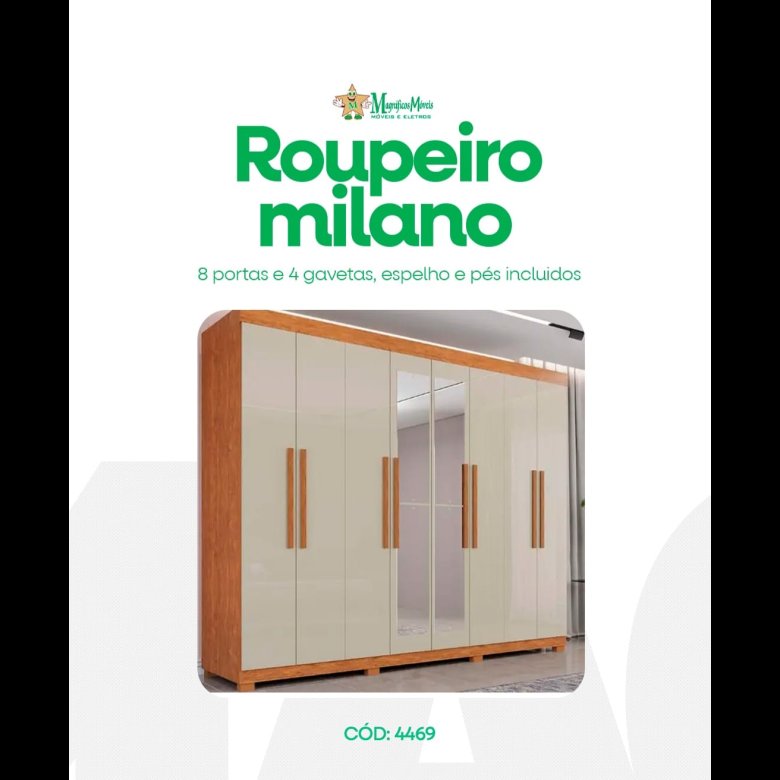 Roupeiro Milano 8 Pòrtas