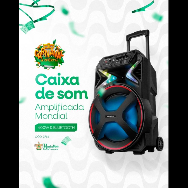 Caixa de  Som Aplificada Mondial