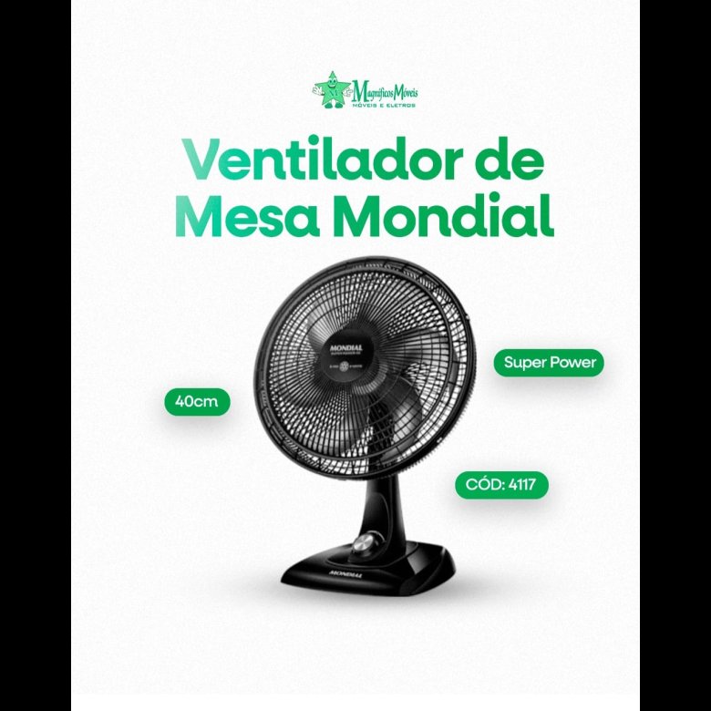 Vetilador de Mesa Ultra 30cm pto cod.4413
