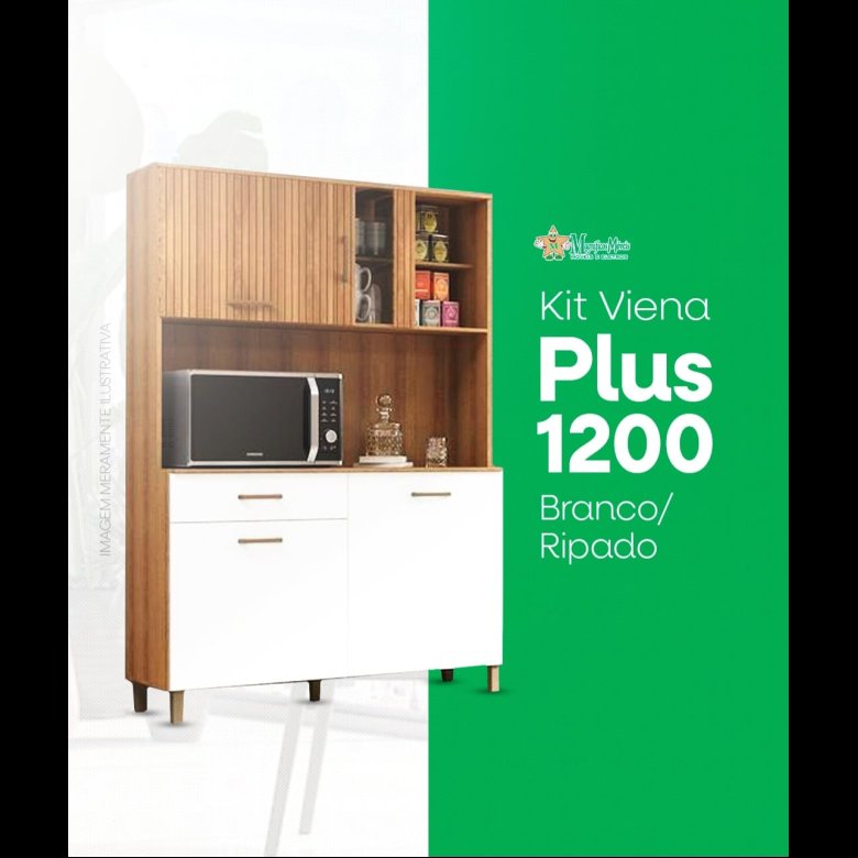 kit Viena Plus 1200 branco/Ripado