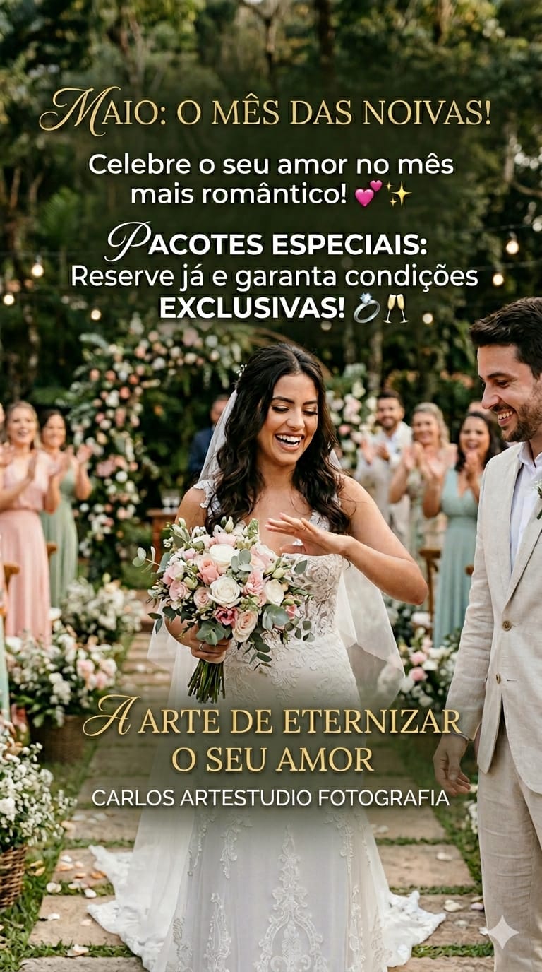 PACOTE DE FOTOS CASAMENTO - APARTIR DE R$ 750,00