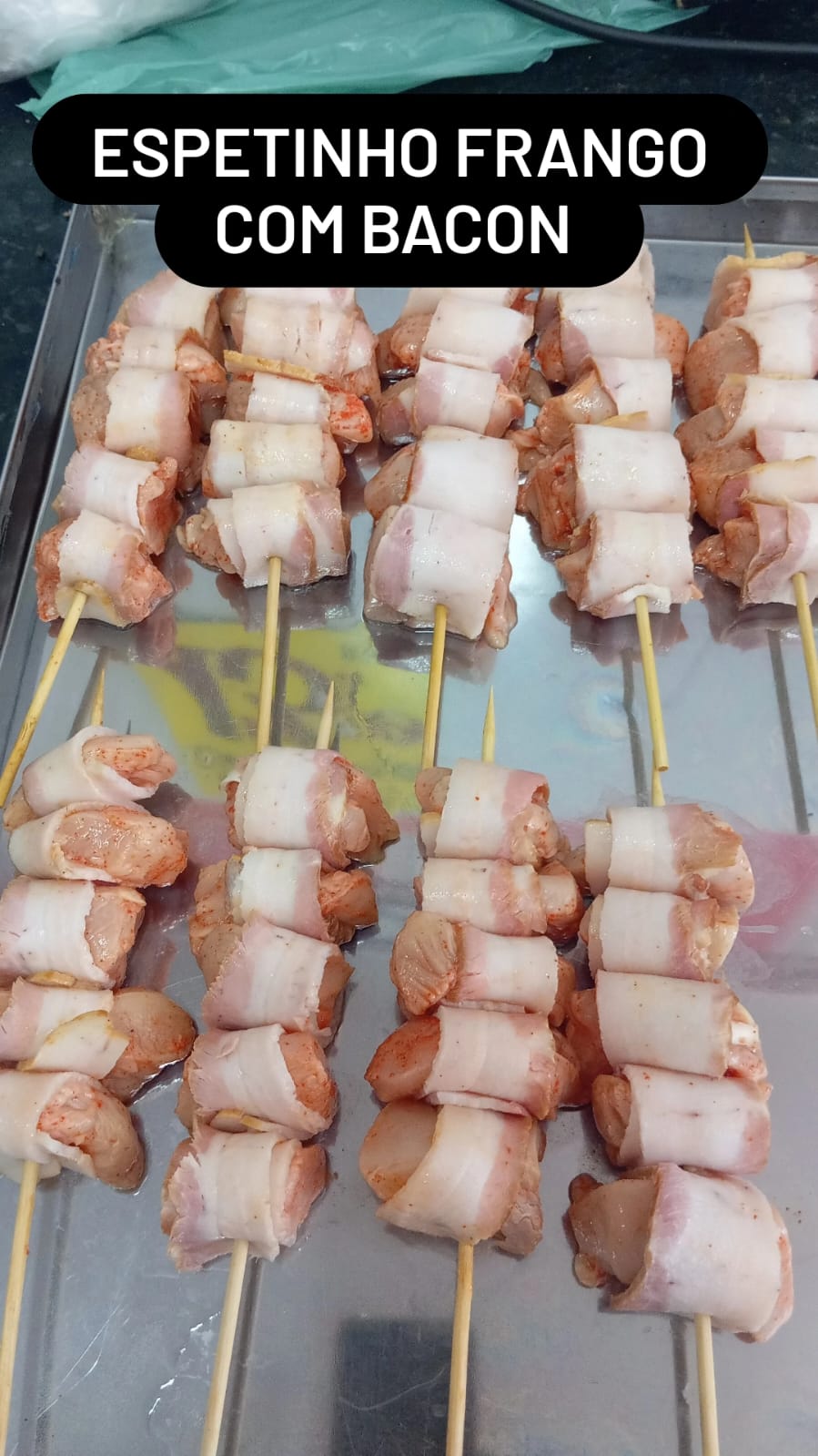Espetinho de Frango com Bacon