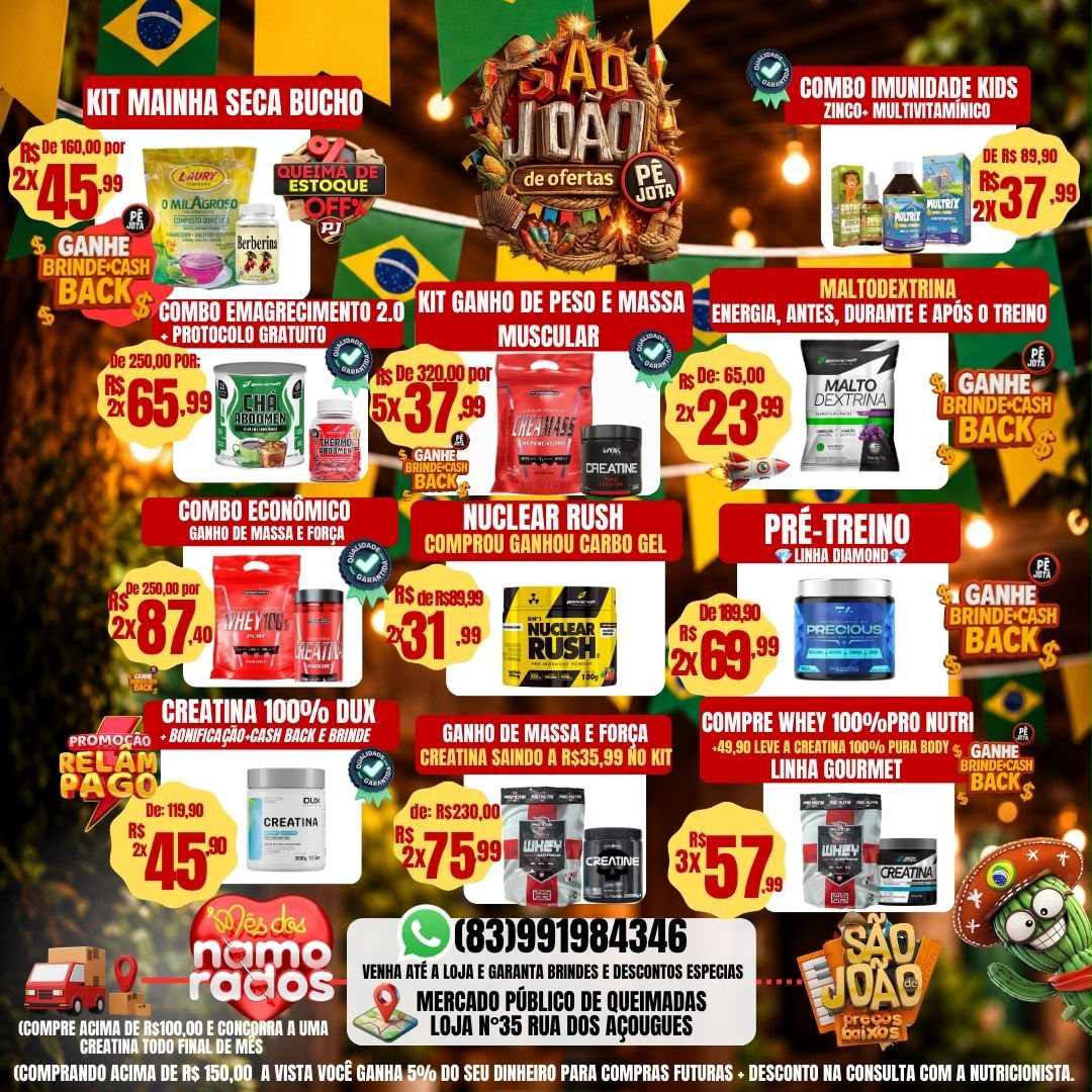 COMBOS PROMOCIONAIS são joão